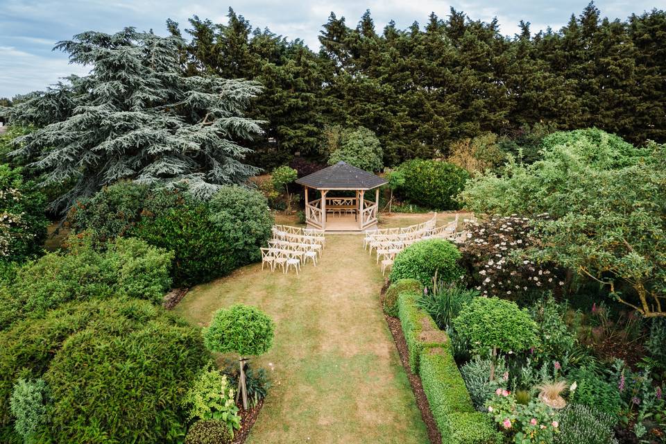 Outdoor ceremony area