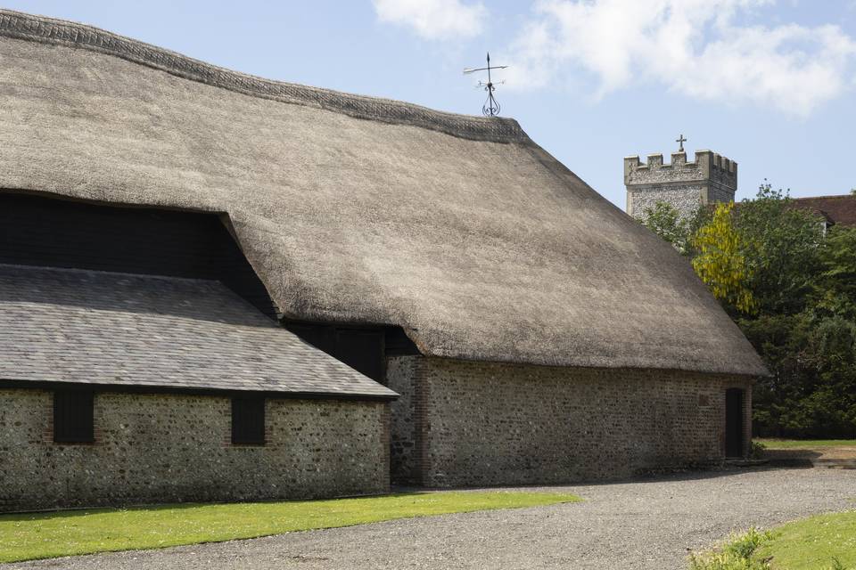 The Great Thatched Barn at Falmer Court