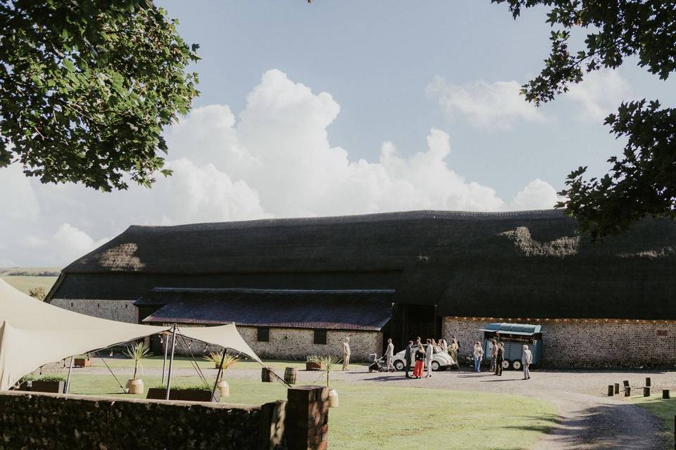 The Great Thatched Barn at Falmer Court