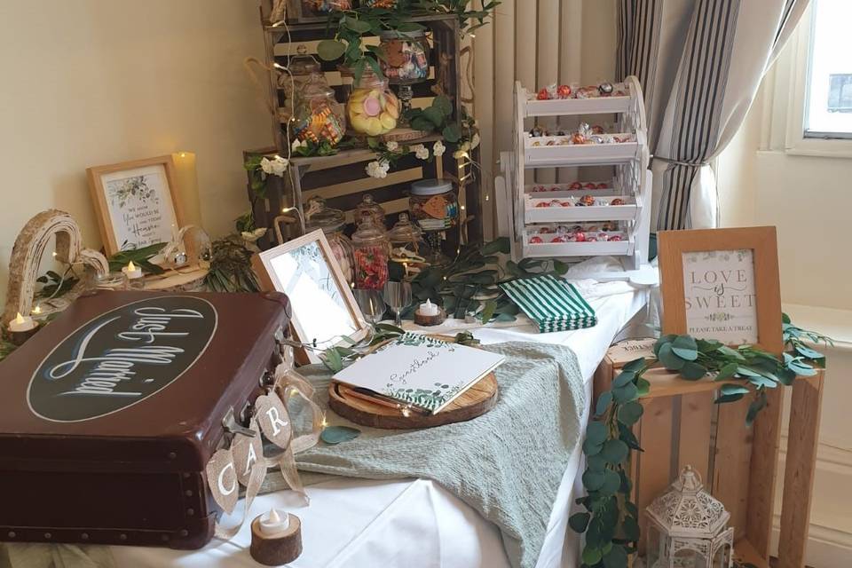 Wedding treats table