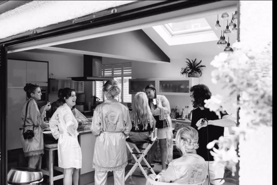 Bridal party glam