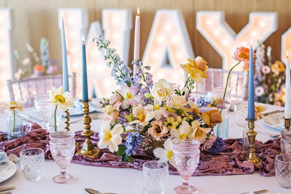 Floral tablescape