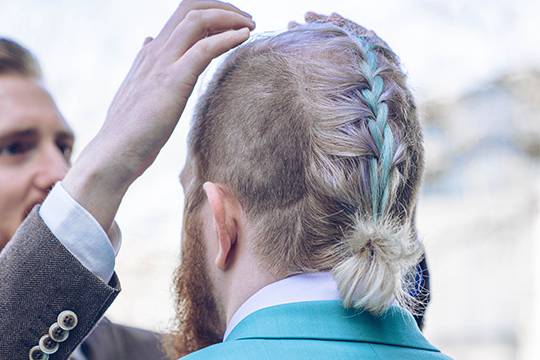 Groom hair detail