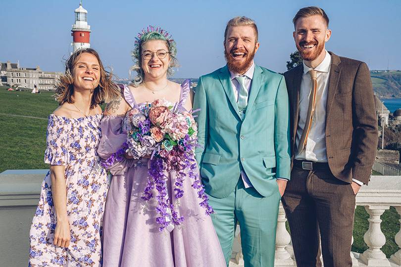 Bride and Groom and Guest