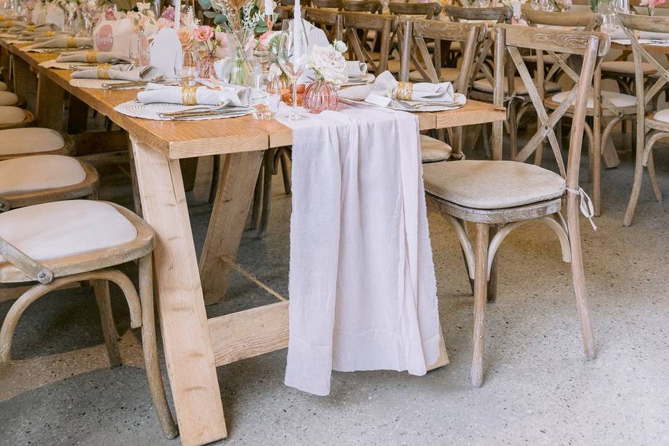 Barn Wedding Setup