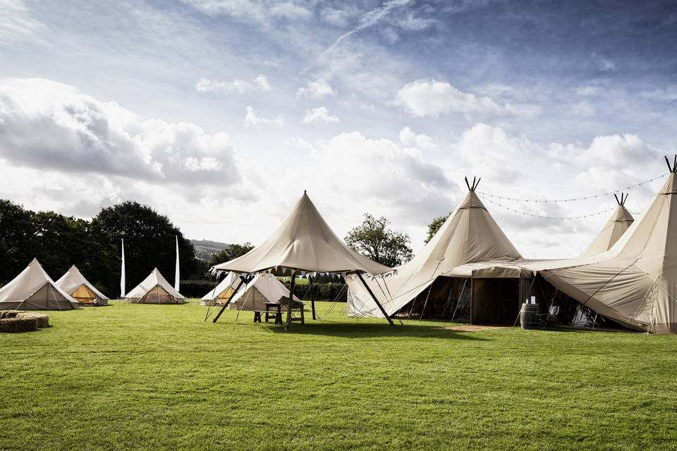 Three Tipis and a Little Hat