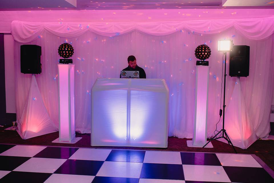 Booth on the dance floor