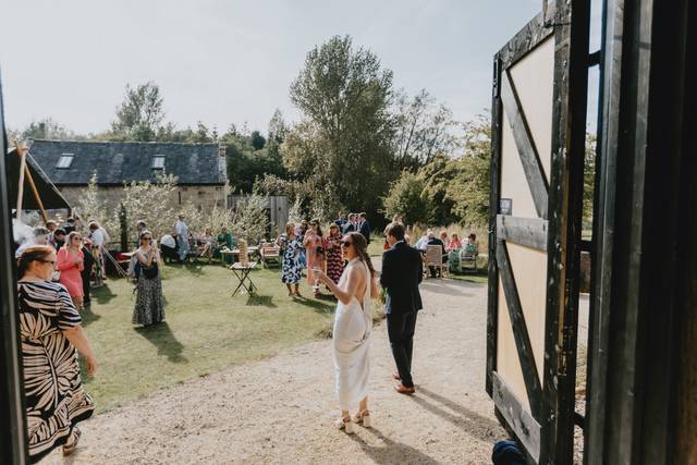 Enjoying Post Ceremony Drinks