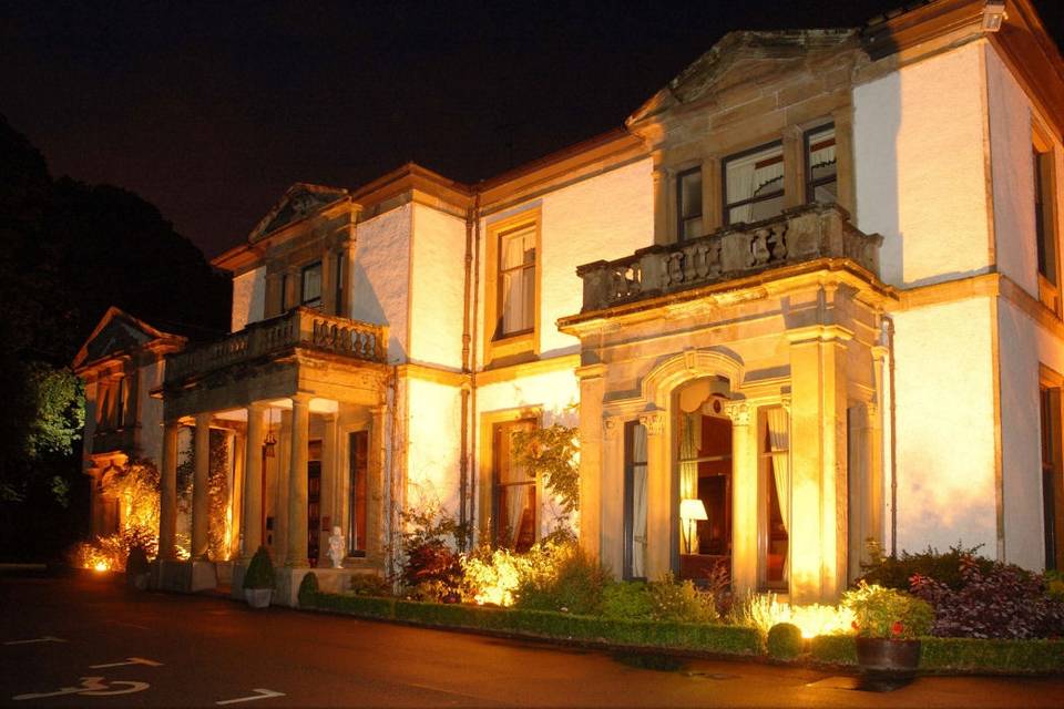 Norwood Hall Hotel at night