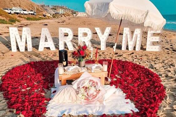 Engagement on the beach