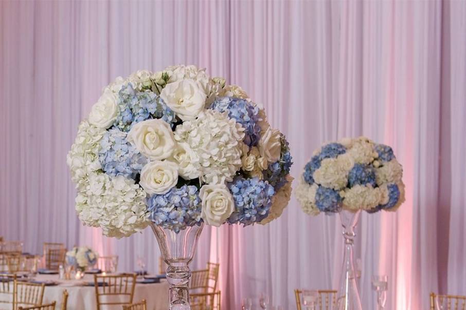 Floral decor and table arrangement