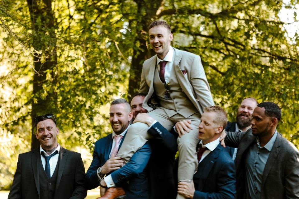 Groom and groomsmen