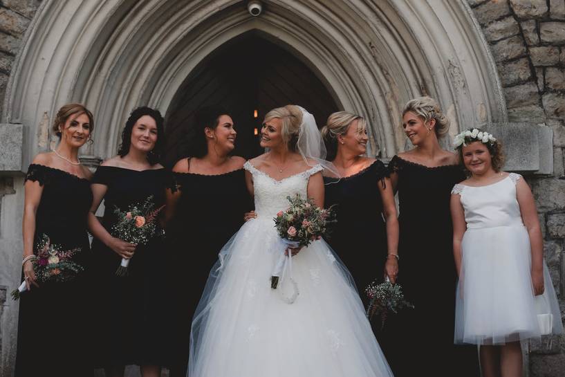 Bride with Bridesmaids