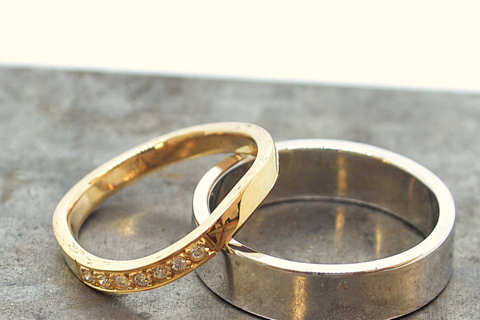 18ct yellow gold and platinum