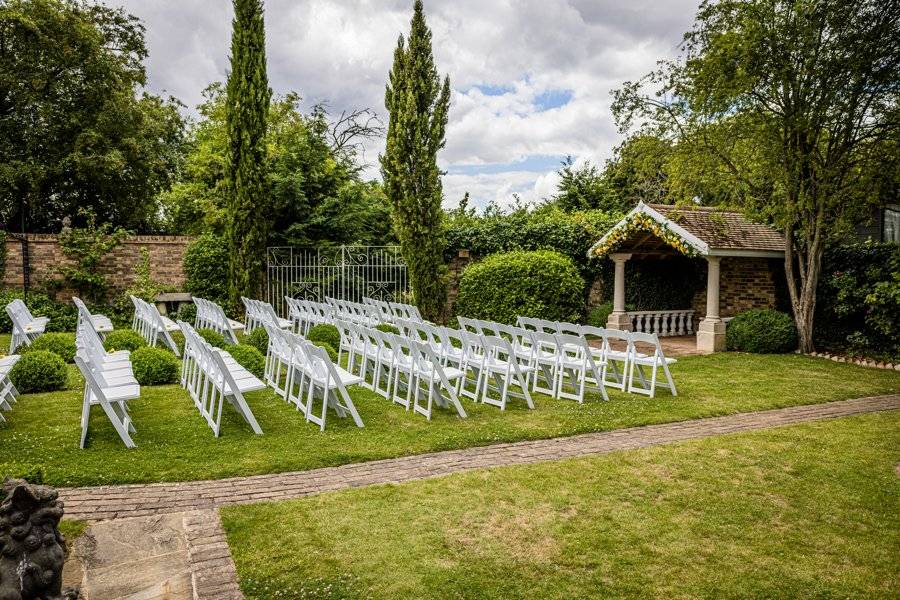 Outside ceremony setup