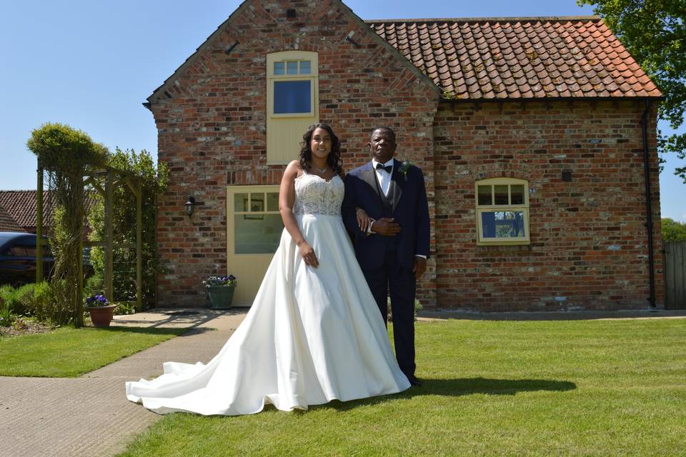 Bride and father