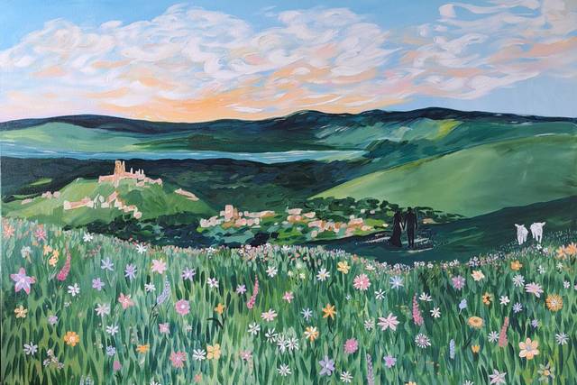 Floral corfe castle