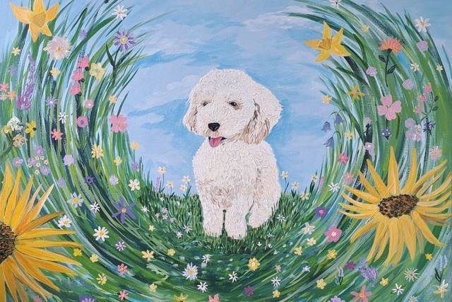 Floral dog lovers