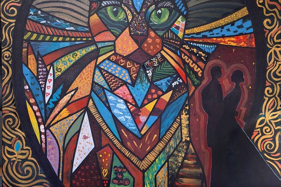Art deco cat