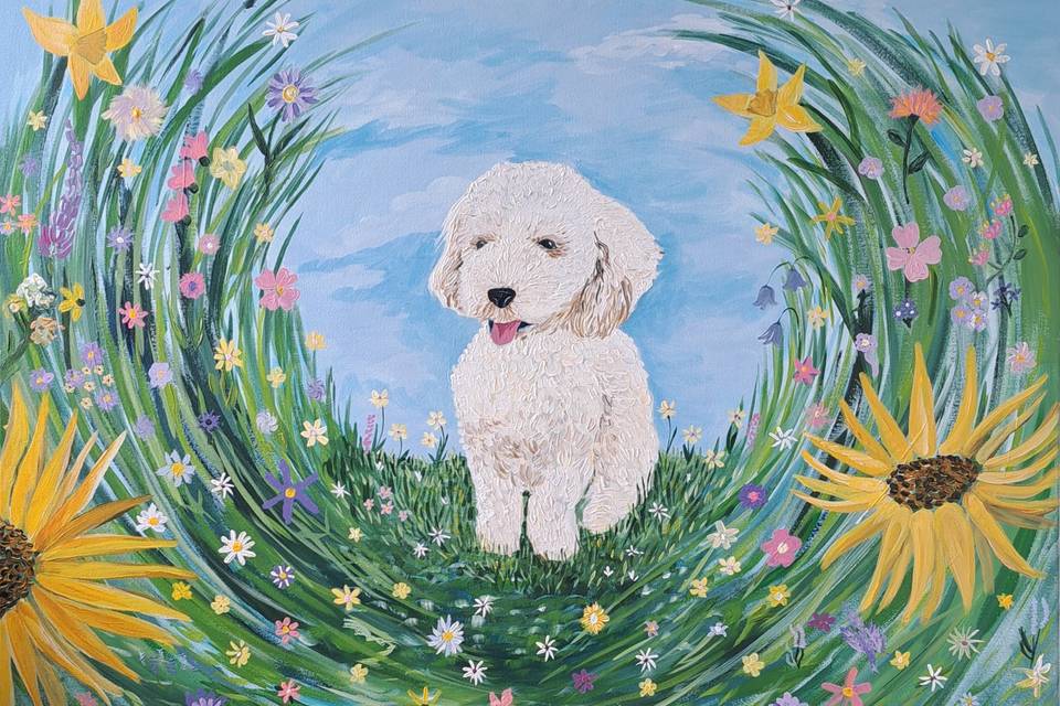 Floral dog lovers