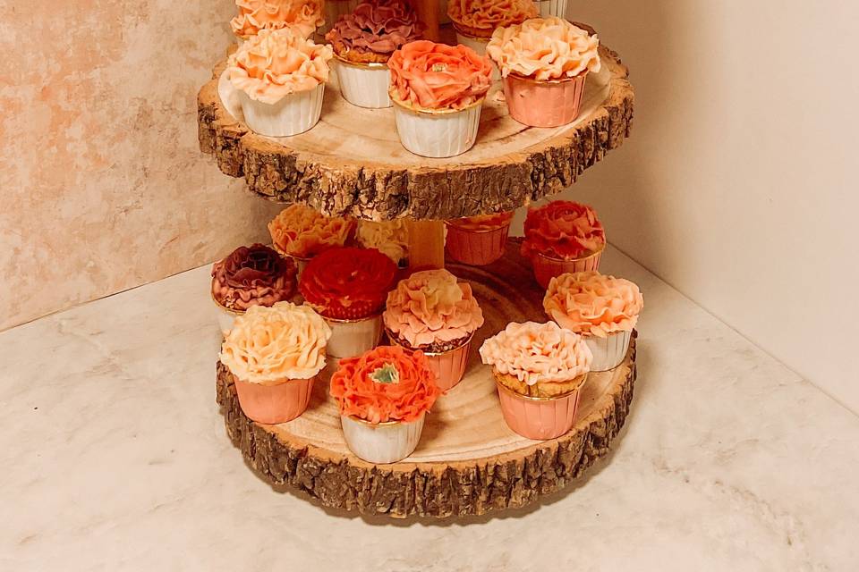 Floral Cupcake Tower