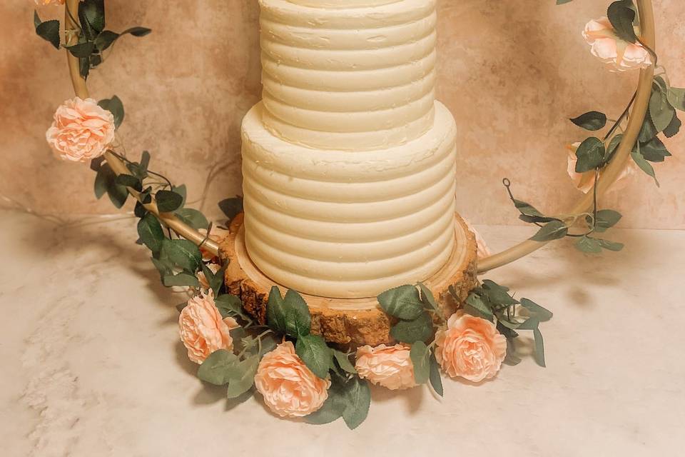 Hoop Stand Covered in Foliage