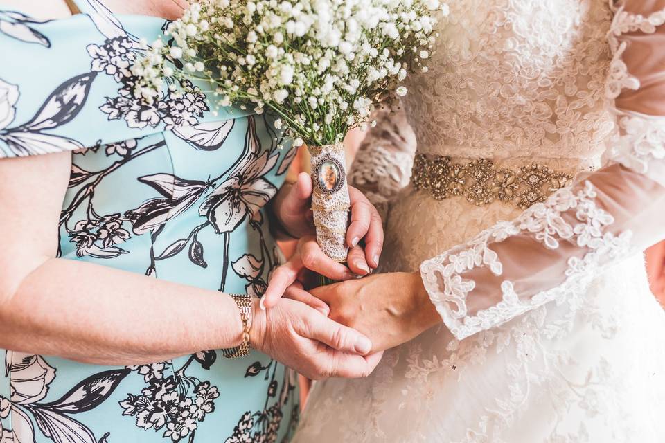 Bride with daughter