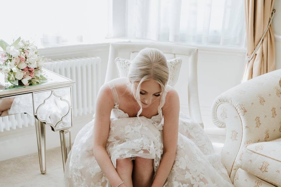 Bride with shoes