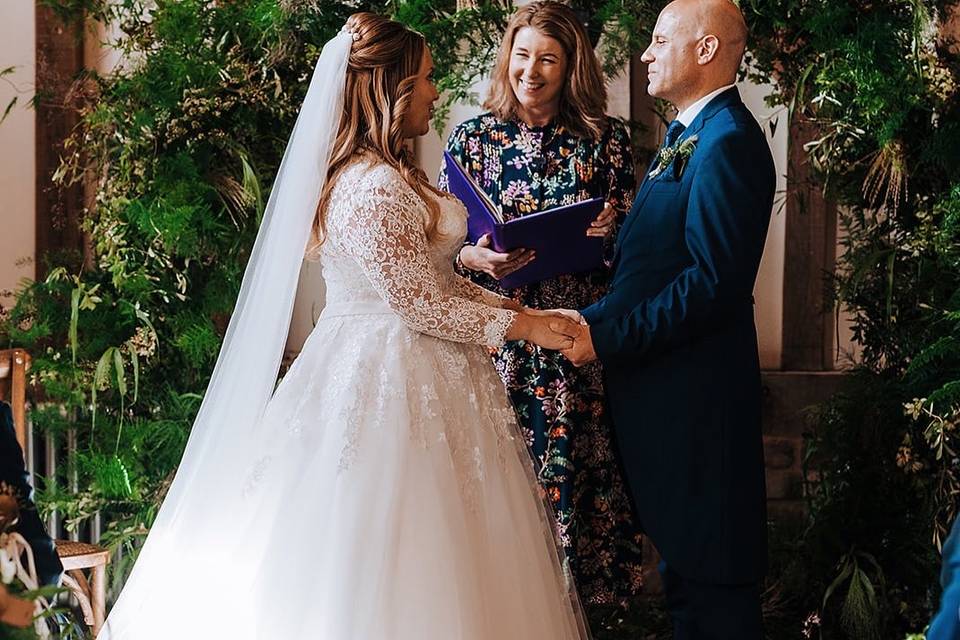 A beautiful barn ceremony