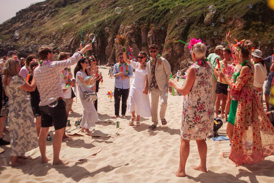 Bubbles on the beach