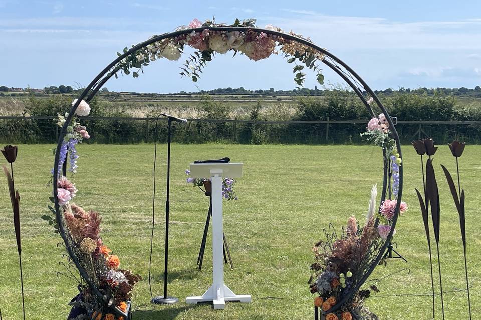 Freelands farm ceremony space