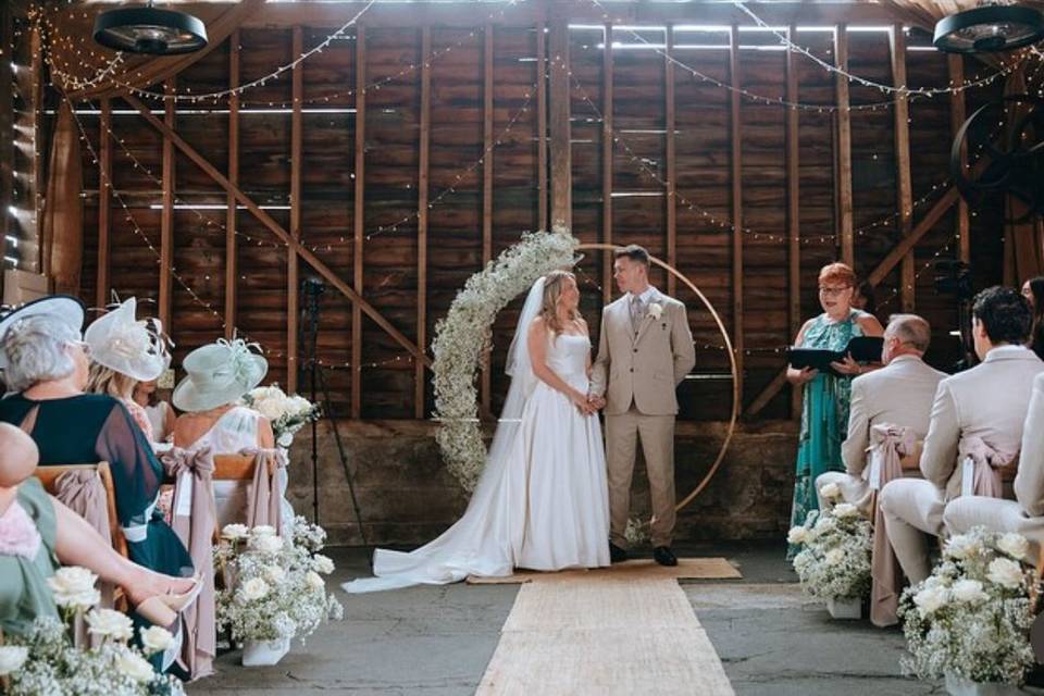 Beautiful barn wedding