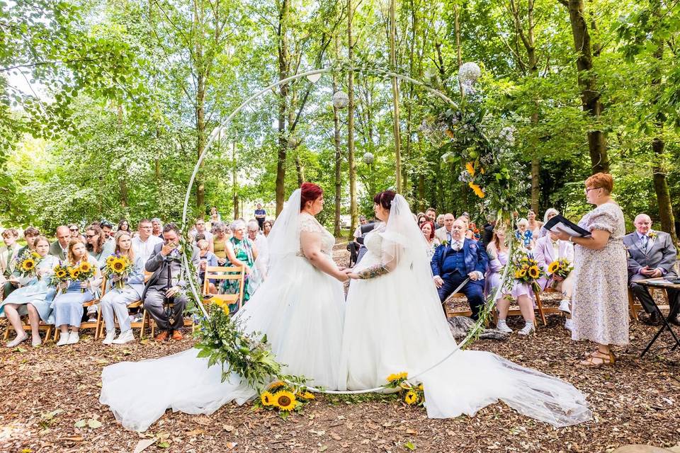 Brides and moon arch