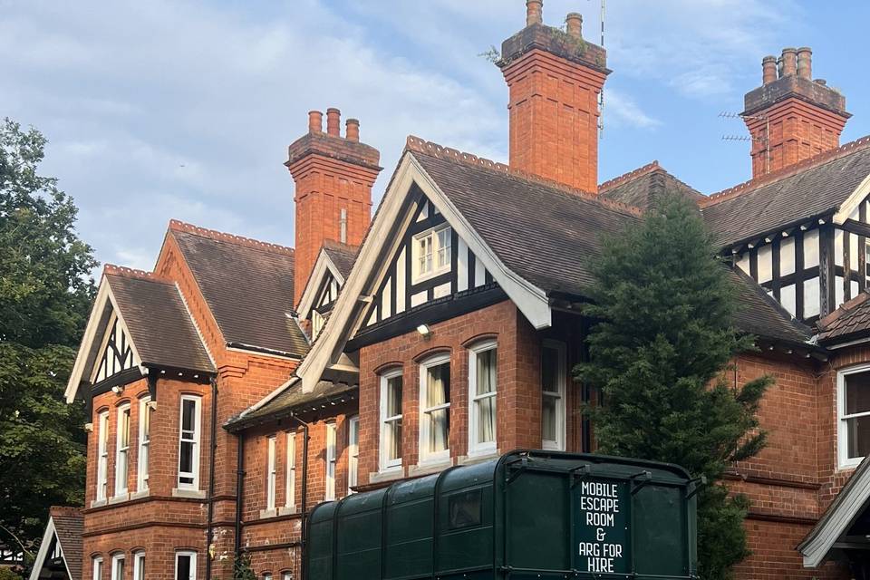 Horsebox outside of a venue