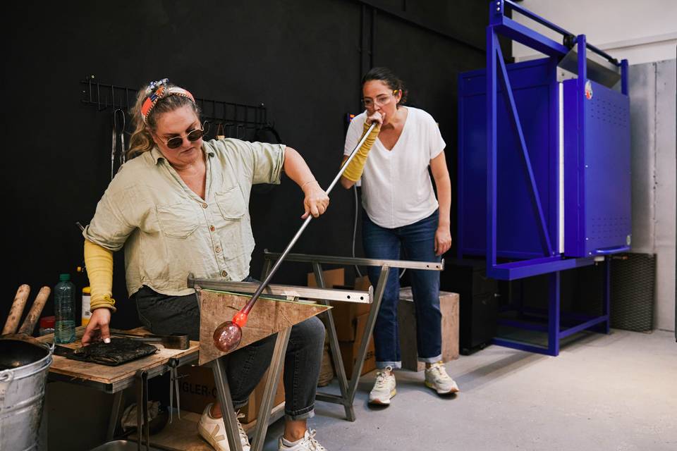 Glass blowing workshop London