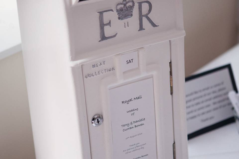 Wedding royal mail post box