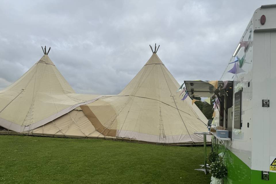 Marquee and tents