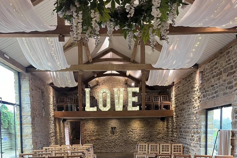Ceremony & LOVE Letter Hire