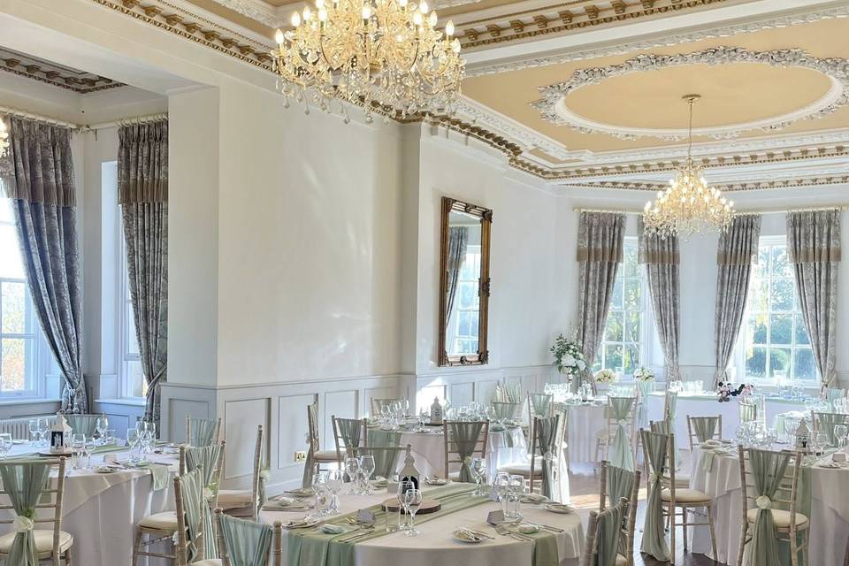 Sage Green Chair Drapes