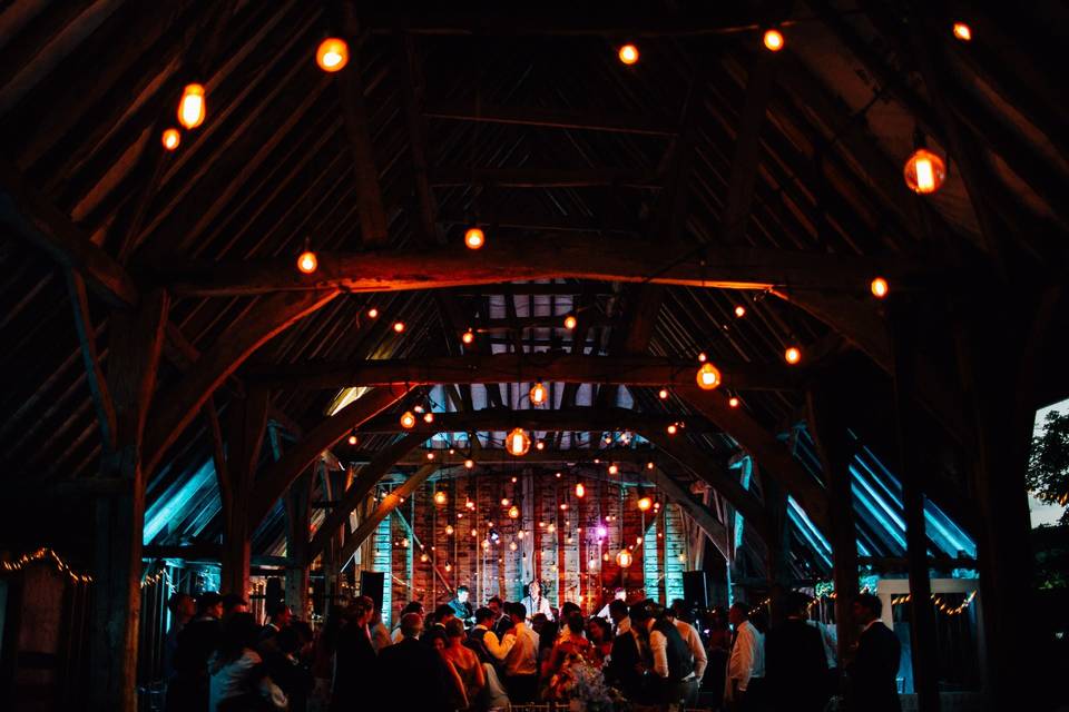 The barn at night