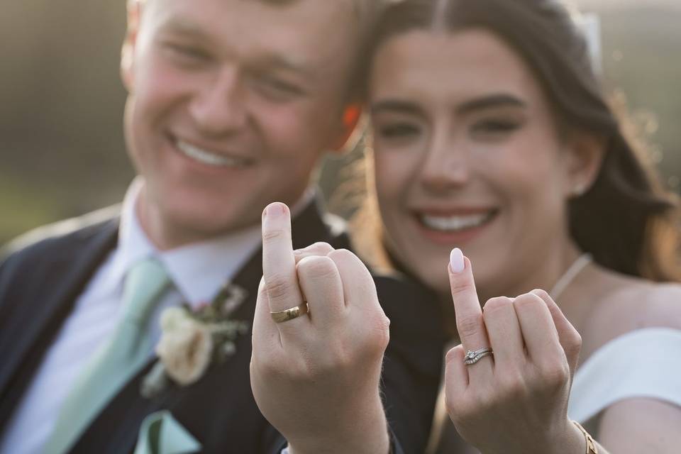 Fun wedding ring shot