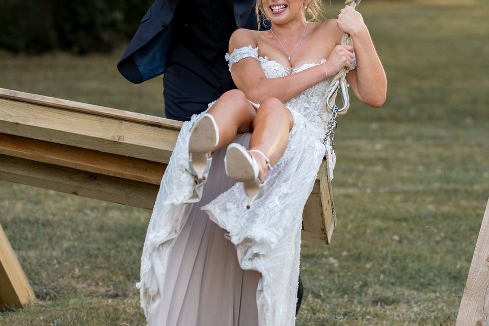 Fun on the swing