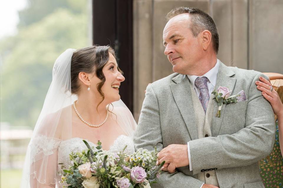 Bride & Dad walking down aisle