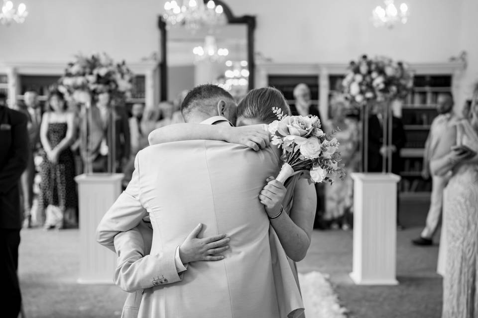 Cute down the aisle moment