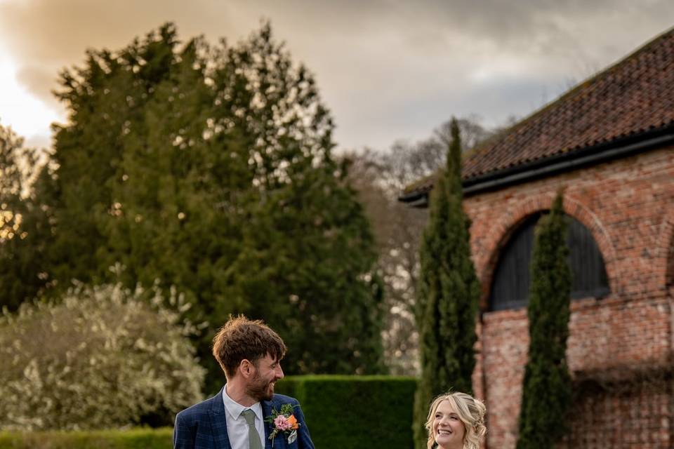 Bride & Groom walking