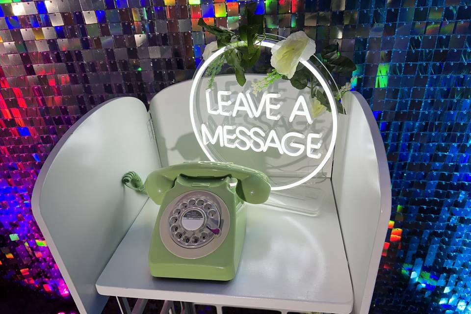 Audio Guestbook table