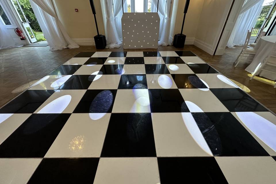 Chequered dance floor