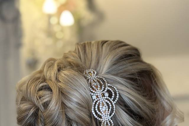 Bridesmaids high messy bun