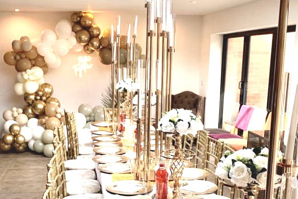 Gold candelabras