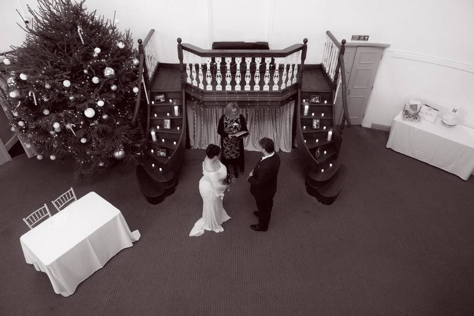 Birds Eye View of Ceremony